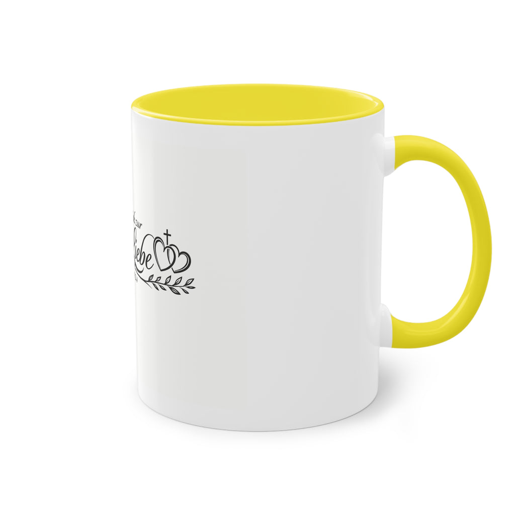 Komm zurück zur ersten Liebe Offenbarung 2,4 Design Tasse