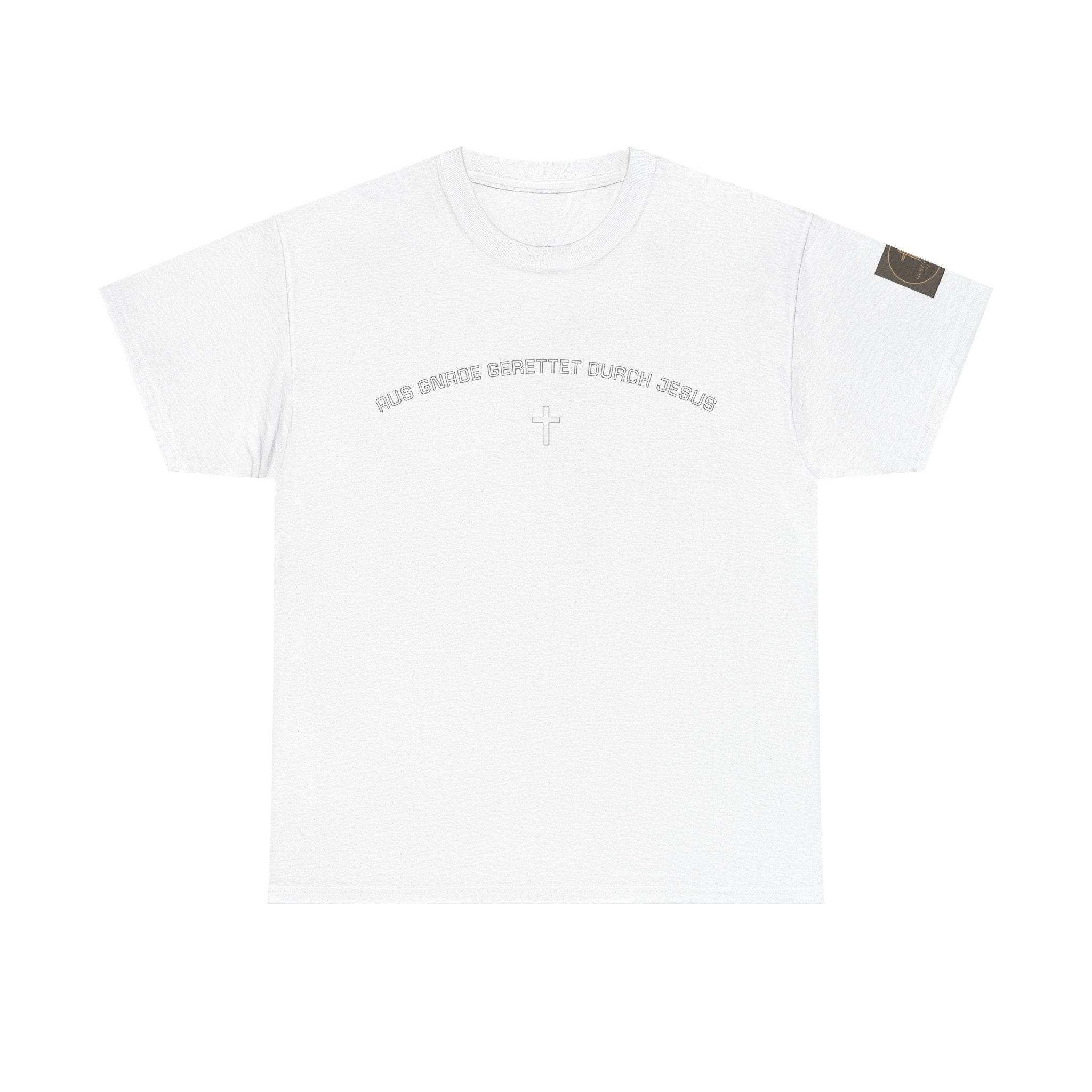 ,,Aus Gnade Gerettet durch Jesus,, Mit Kreuz T-Shirt