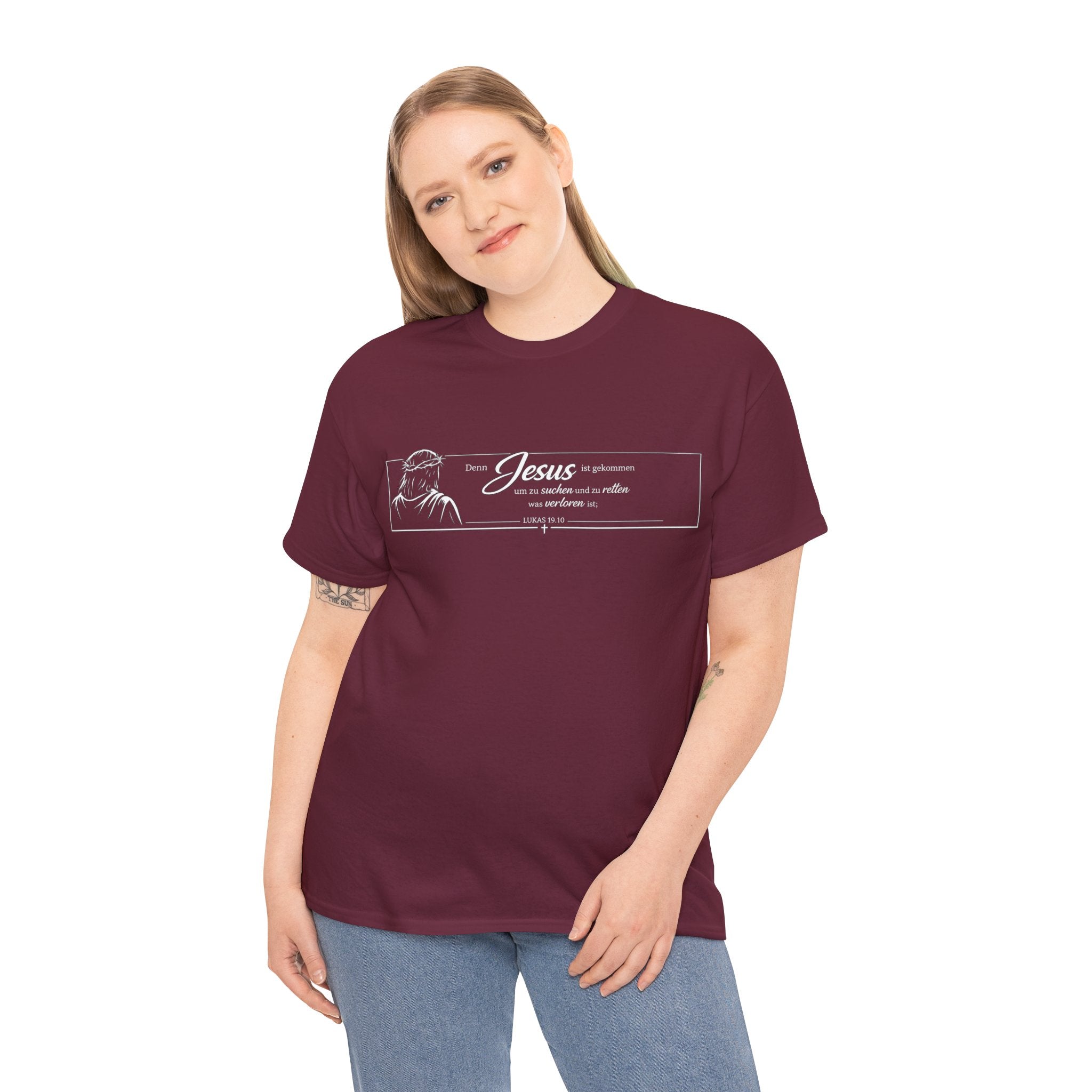Lukas 19:10 ..Denn Jesus ist gekommen um zu suchen und zu retten was verloren ist,, Design T-Shirt