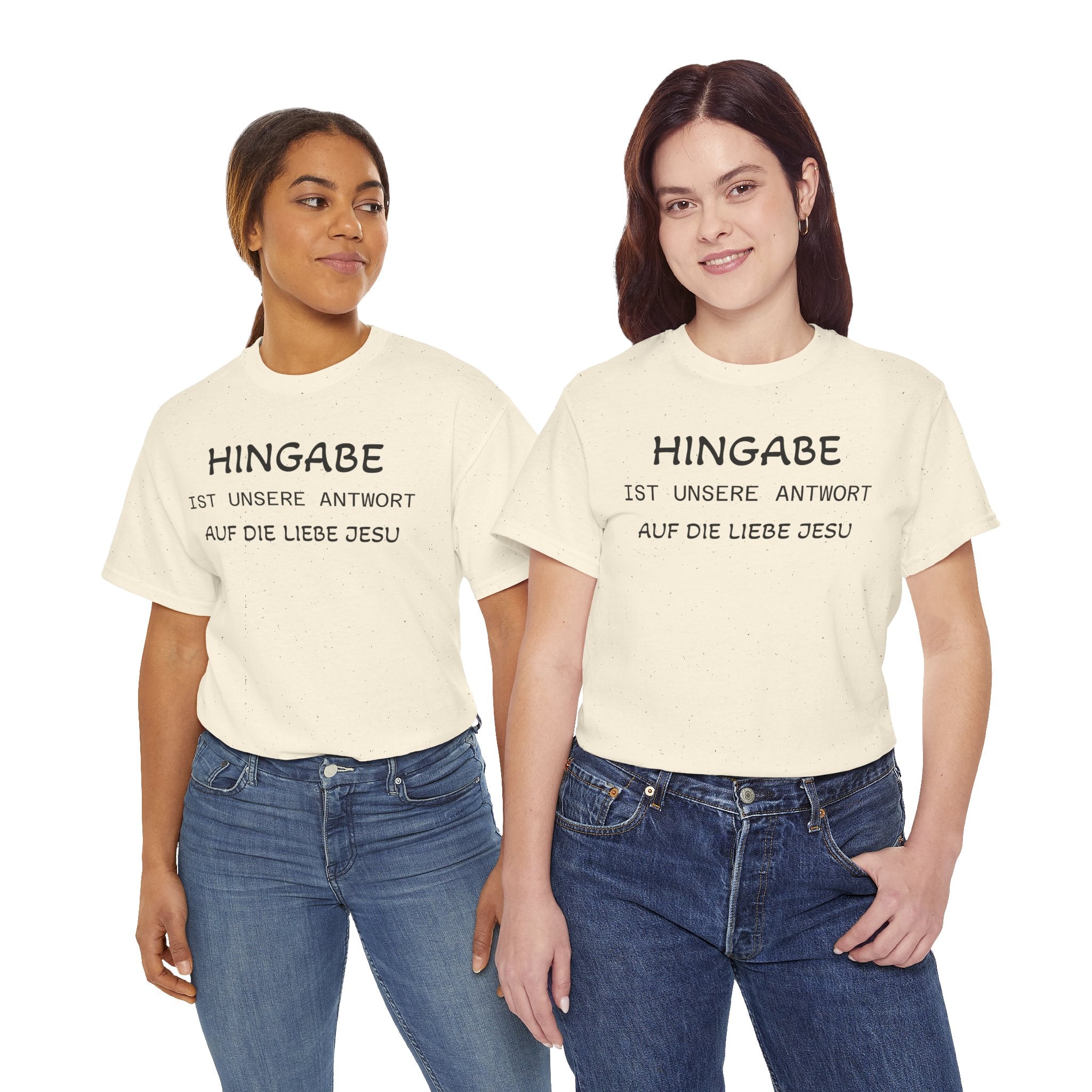 ,,Hingabe ist unsere Antwort auf die Liebe Jesu“ | Christliches Statement T-Shirt