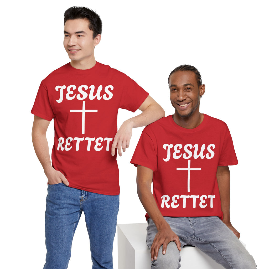 JESUS RETTET T-Shirt mit Kreuz
