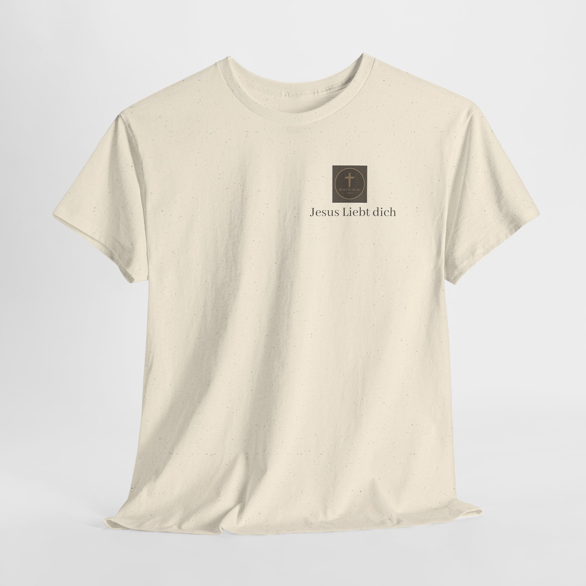 Jesus liebt dich T-Shirt mit Herzschlag Jesu Logo