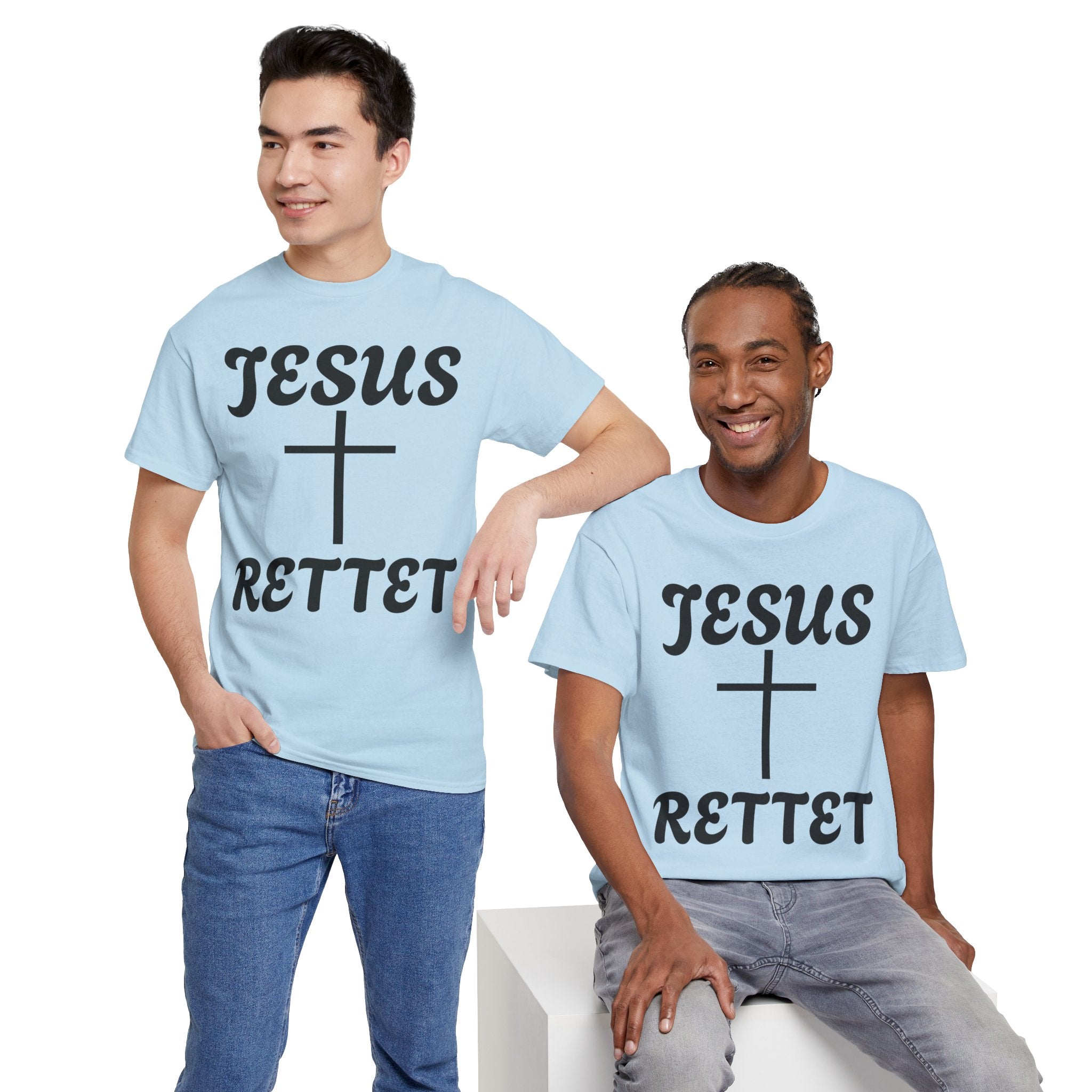 JESUS RETTET T-Shirt mit Kreuz