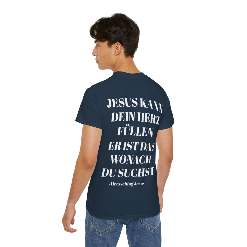 Heavyweight T-Shirt - Jesus kann dein Herz füllen er ist wonach du suchst