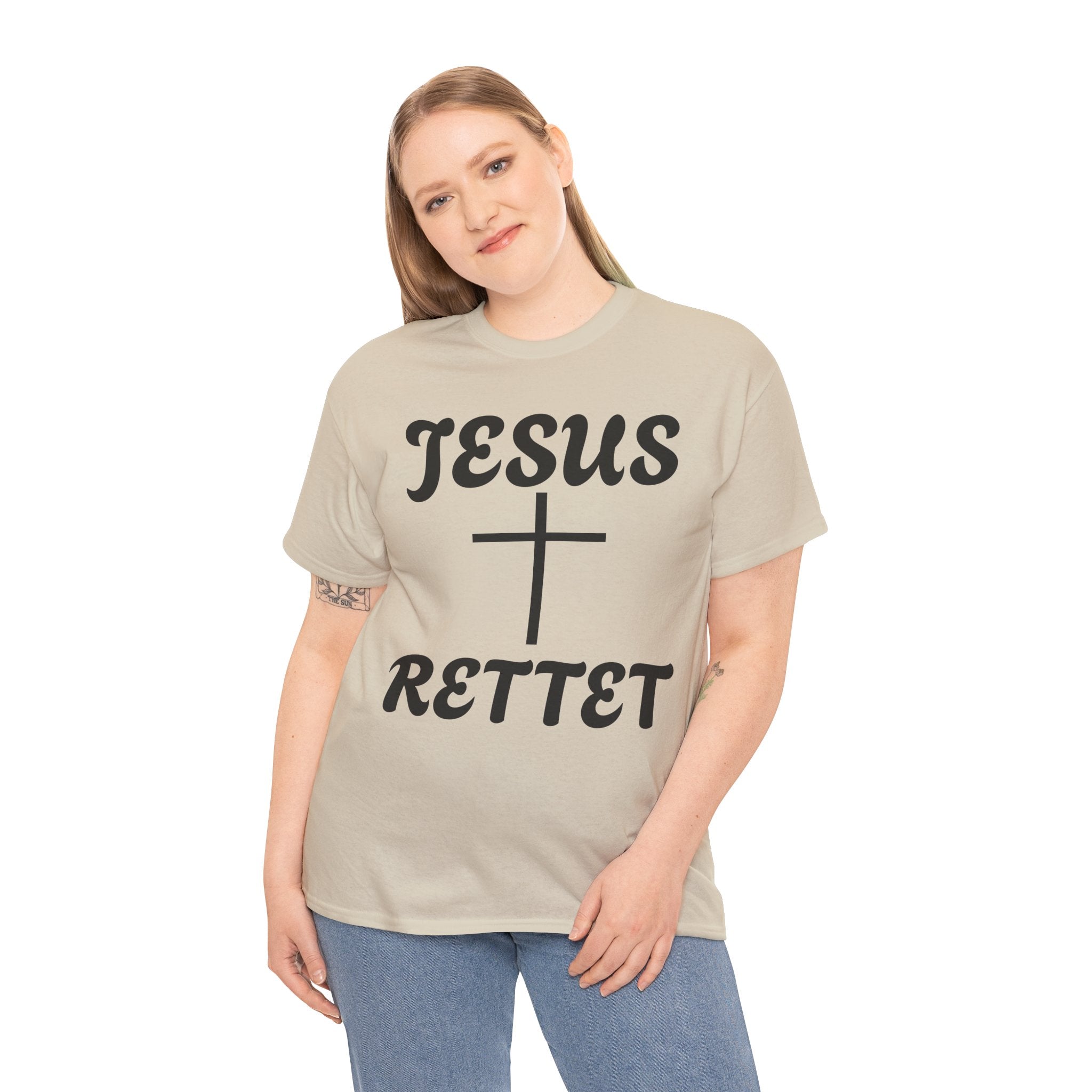 JESUS RETTET T-Shirt mit Kreuz