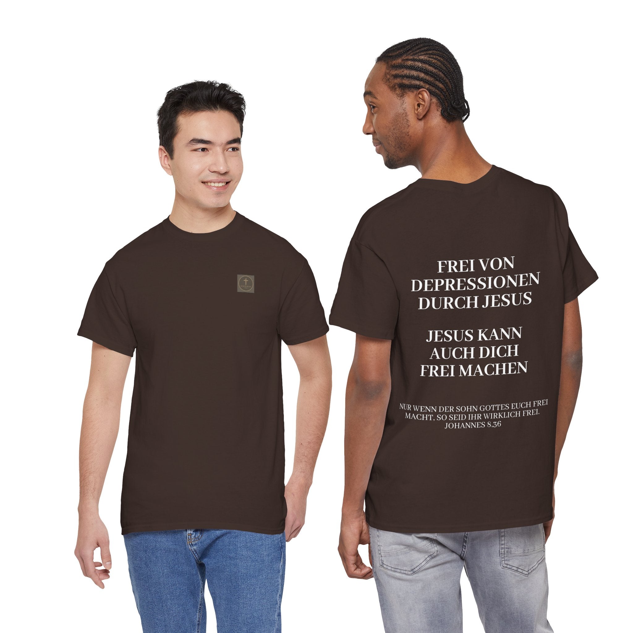 ,,Frei von Depressionen durch Jesus,, - Trage dein Zeugnis - T-Shirt