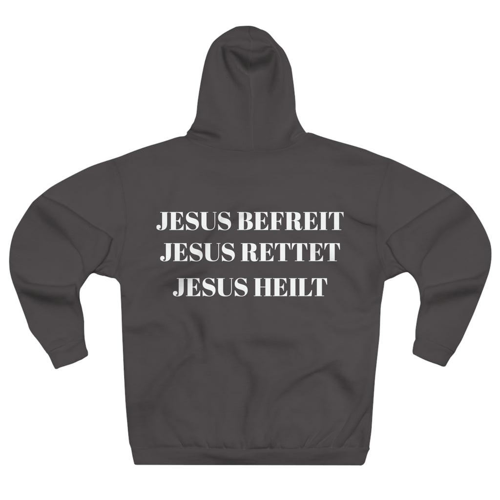 "Jesus Befreit, Jesus Rettet, Jesus Heilt" Hoodie