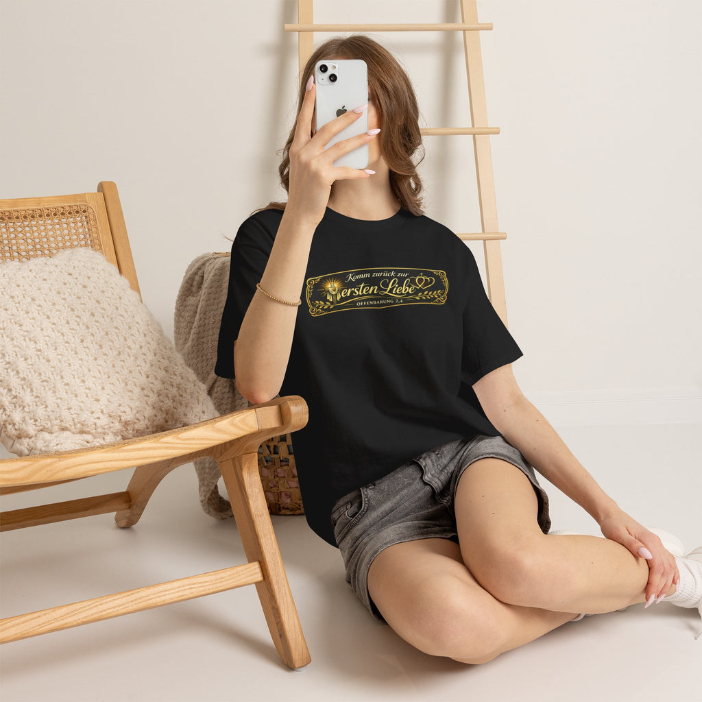 ,,Komm zurück zur ersten Liebe,, Offenbarung 2,4 Design T-Shirt