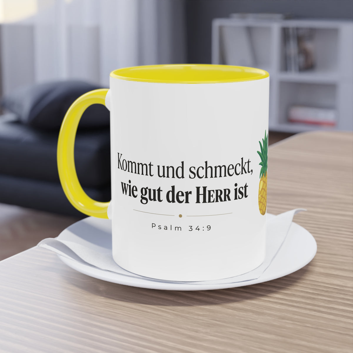 Kaffee Tasse - Kommt und schmeckt wie gut der Herr ist Psalm 34:9