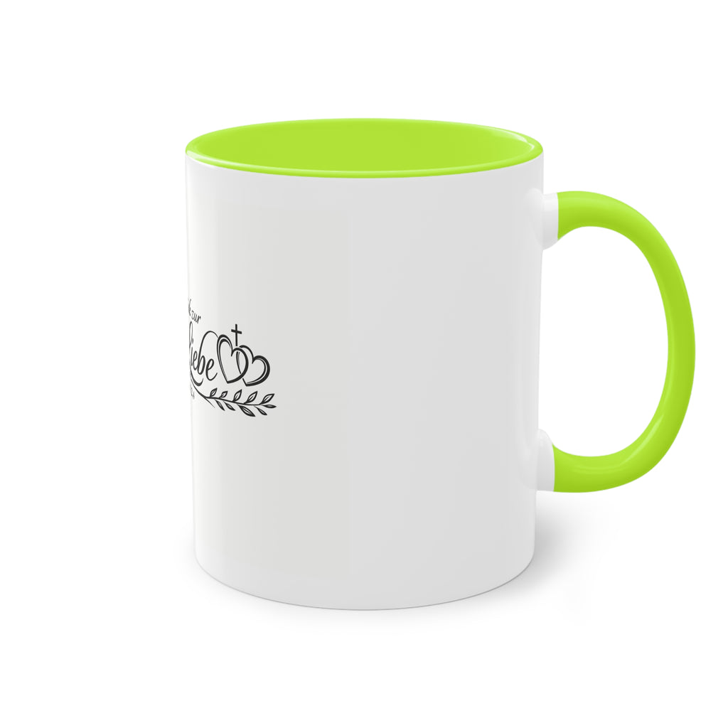 Komm zurück zur ersten Liebe Offenbarung 2,4 Design Tasse