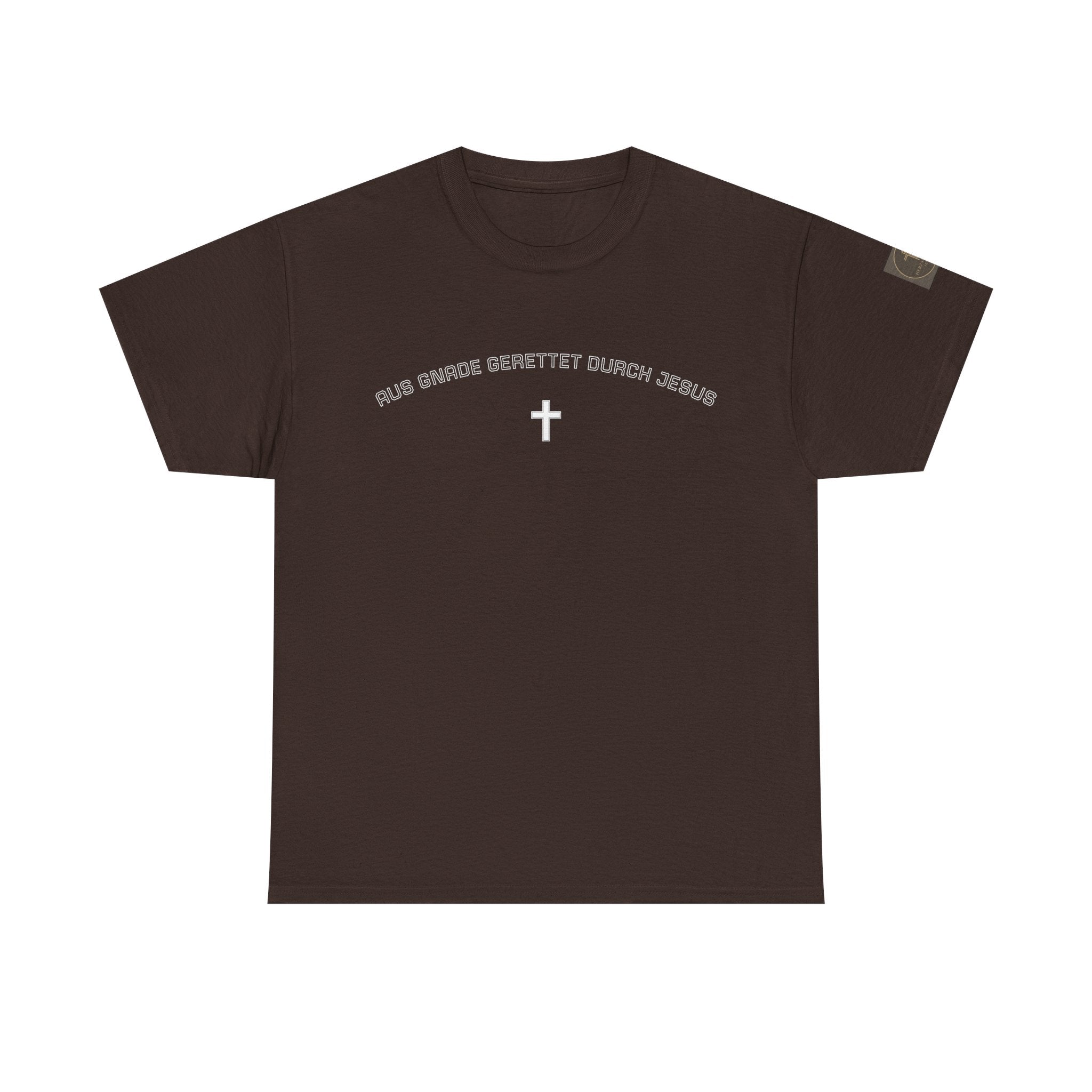 ,,Aus Gnade Gerettet durch Jesus,, Mit Kreuz T-Shirt