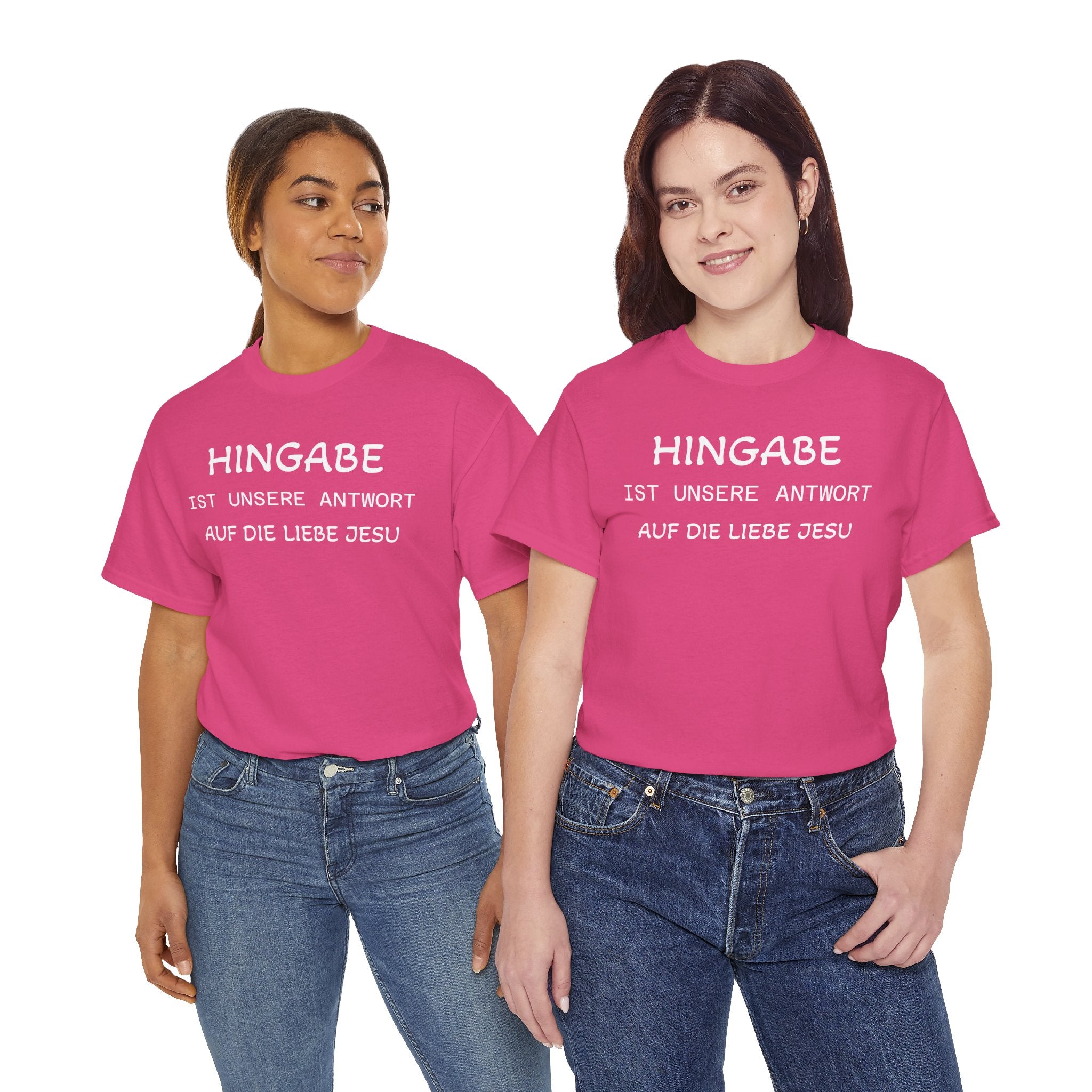 ,,Hingabe ist unsere Antwort auf die Liebe Jesu“ | Christliches Statement T-Shirt