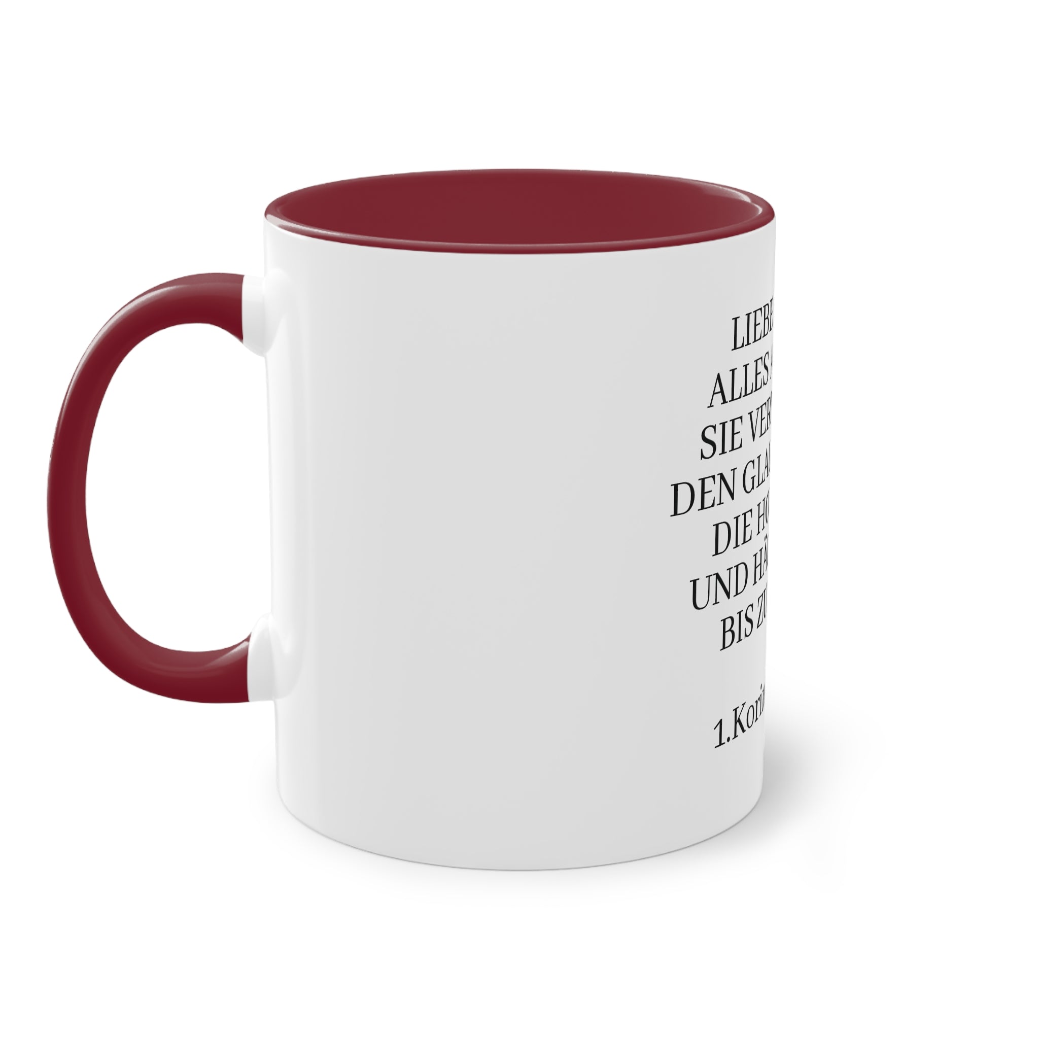 1.Korinther 13:7 - Tasse