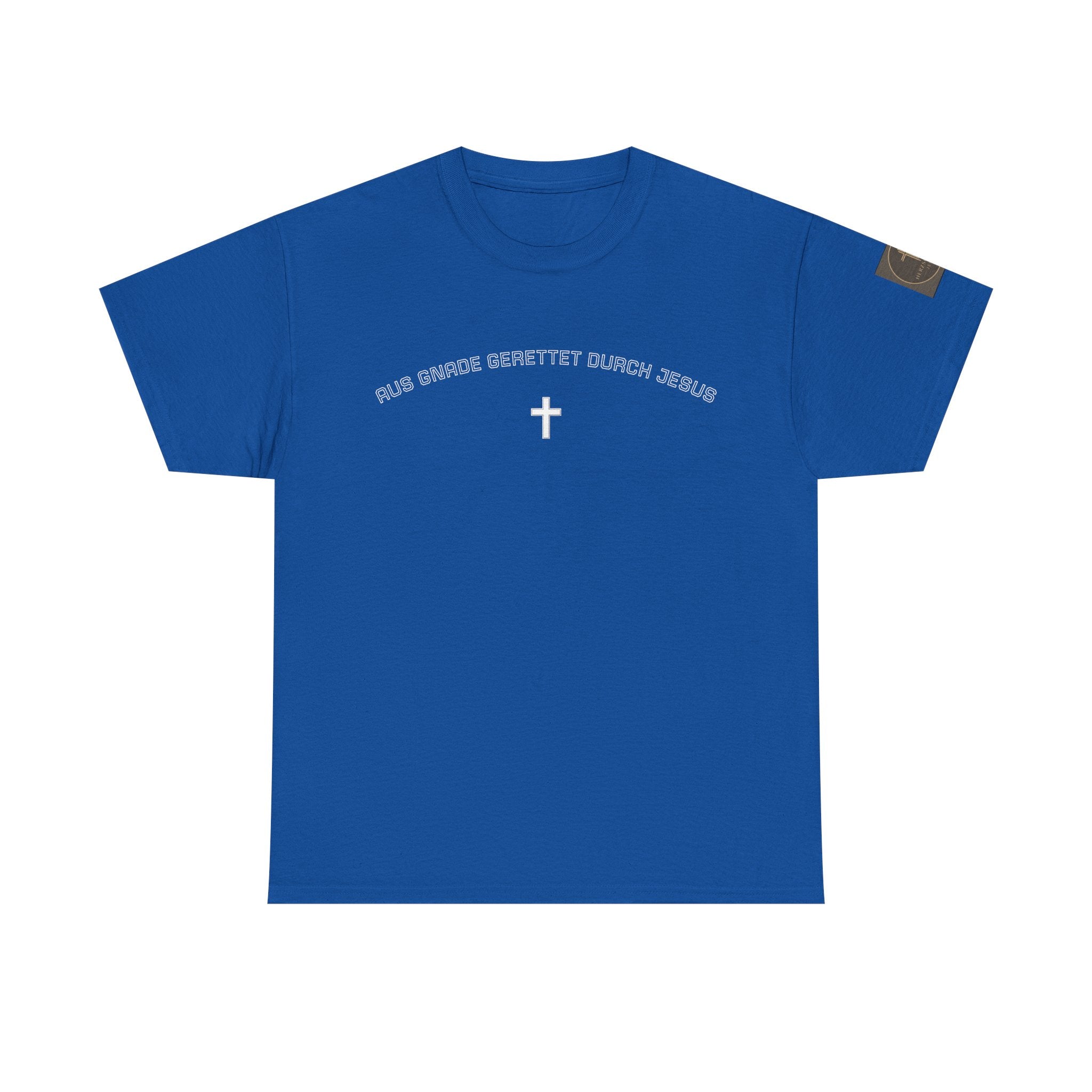 ,,Aus Gnade Gerettet durch Jesus,, Mit Kreuz T-Shirt