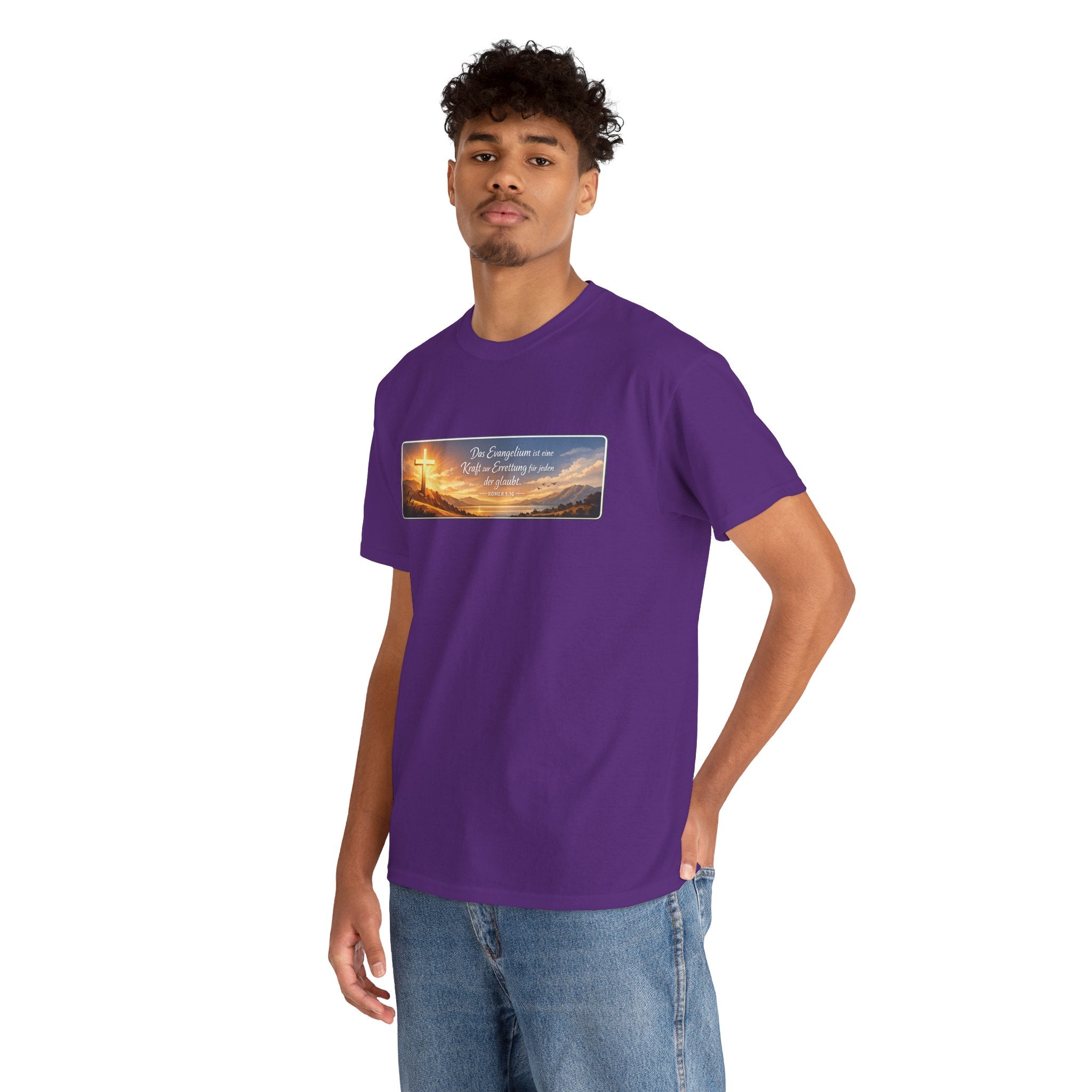 Römer 1:16 ,,Das Evangelium ist eine kraft zur Errettung für jeden der Glaubt,, Design T-Shirt