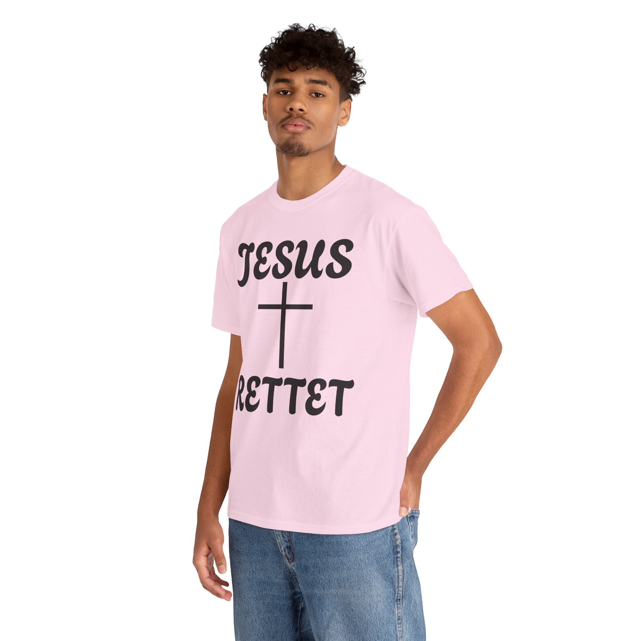 JESUS RETTET T-Shirt mit Kreuz