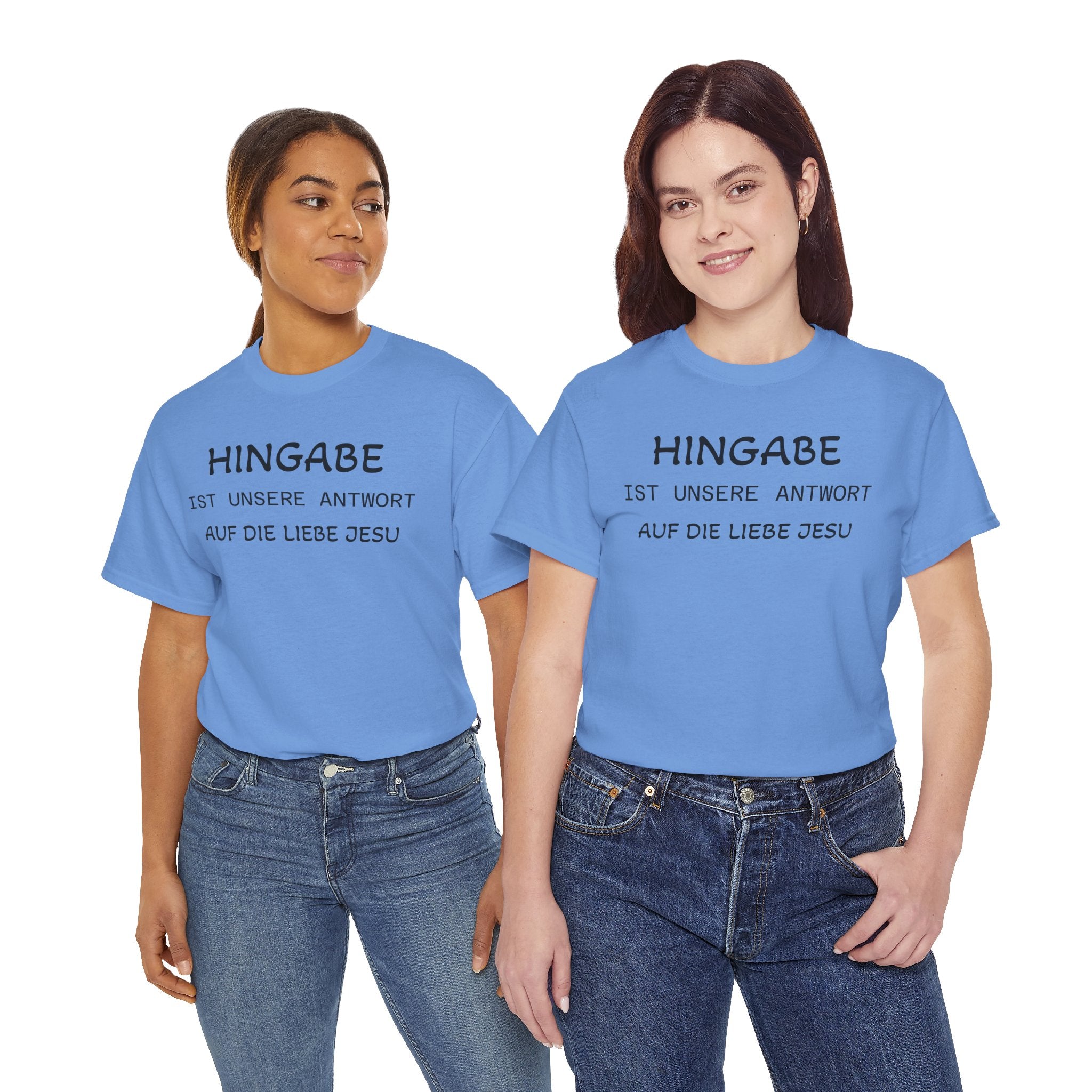 ,,Hingabe ist unsere Antwort auf die Liebe Jesu“ | Christliches Statement T-Shirt