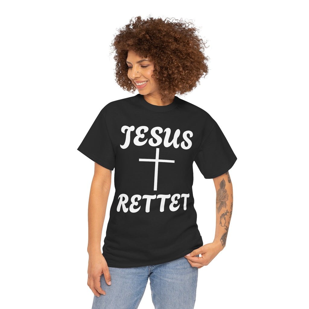 JESUS RETTET T-Shirt mit Kreuz