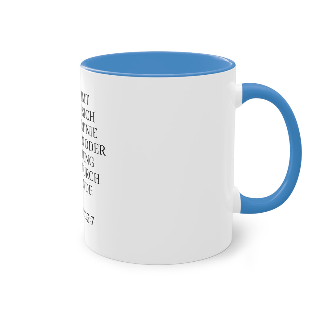 1.Korinther 13:7 - Tasse