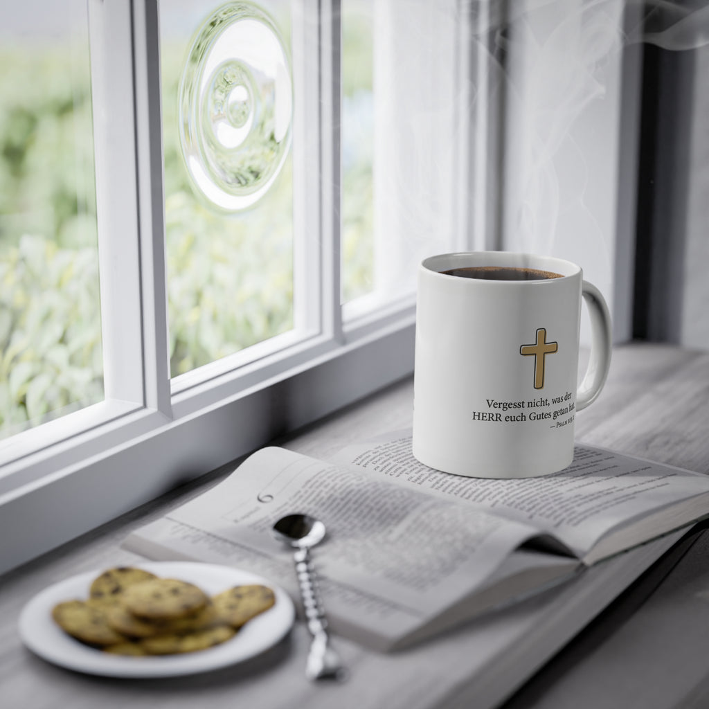 Tasse - Psalm 103:2 Vergesst nicht was der HERR euch Gutes getan hat