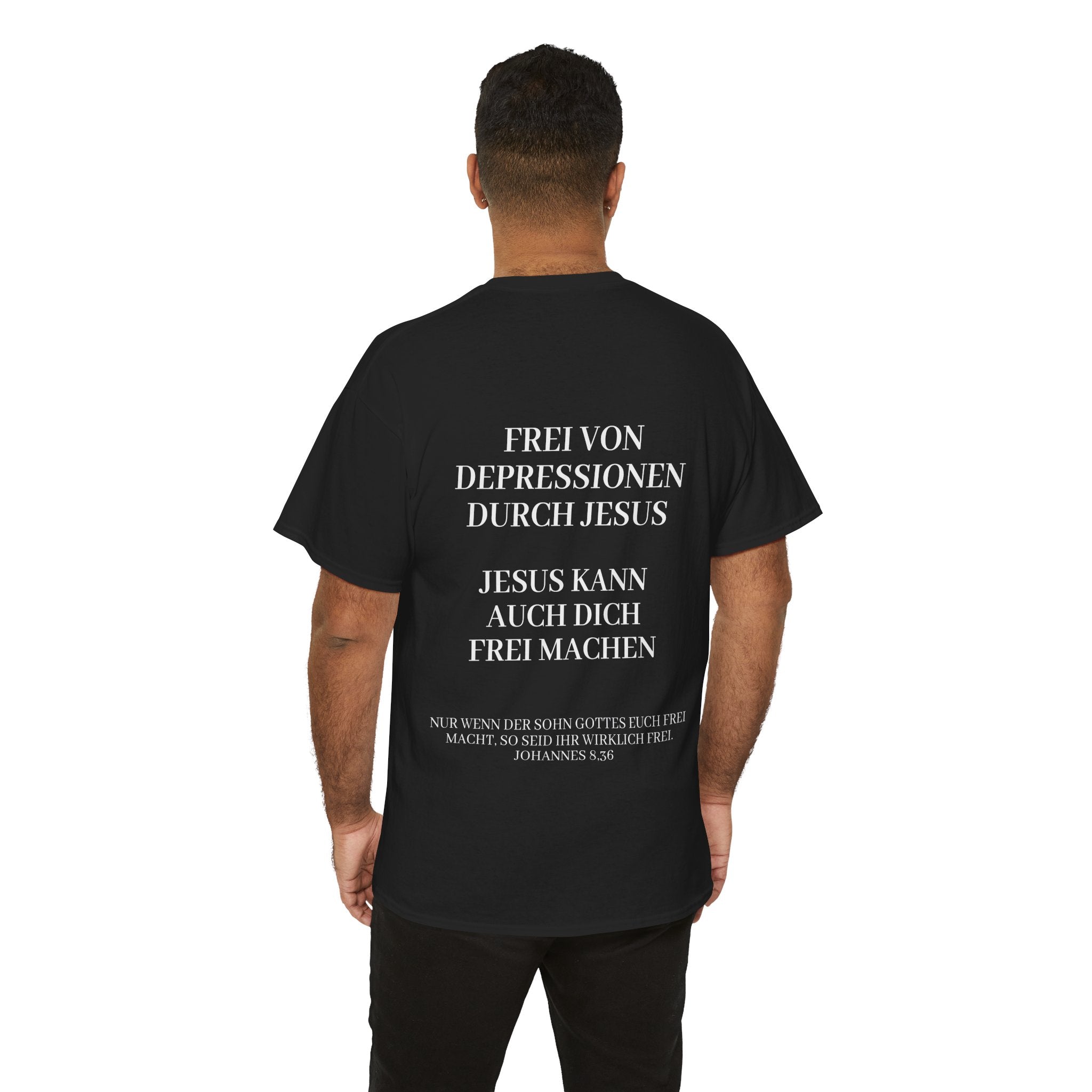 ,,Frei von Depressionen durch Jesus,, - Trage dein Zeugnis - T-Shirt