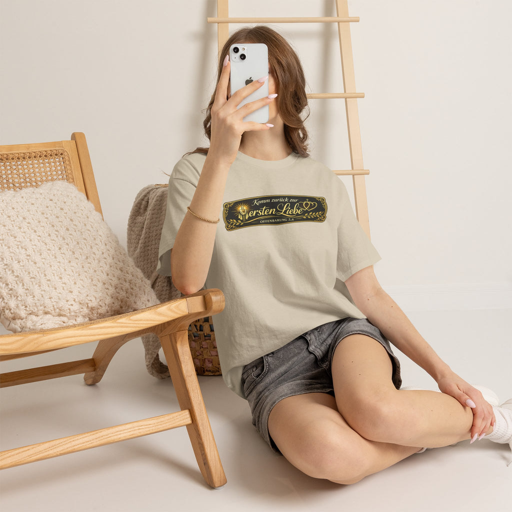 ,,Komm zurück zur ersten Liebe,, Offenbarung 2,4 Design T-Shirt