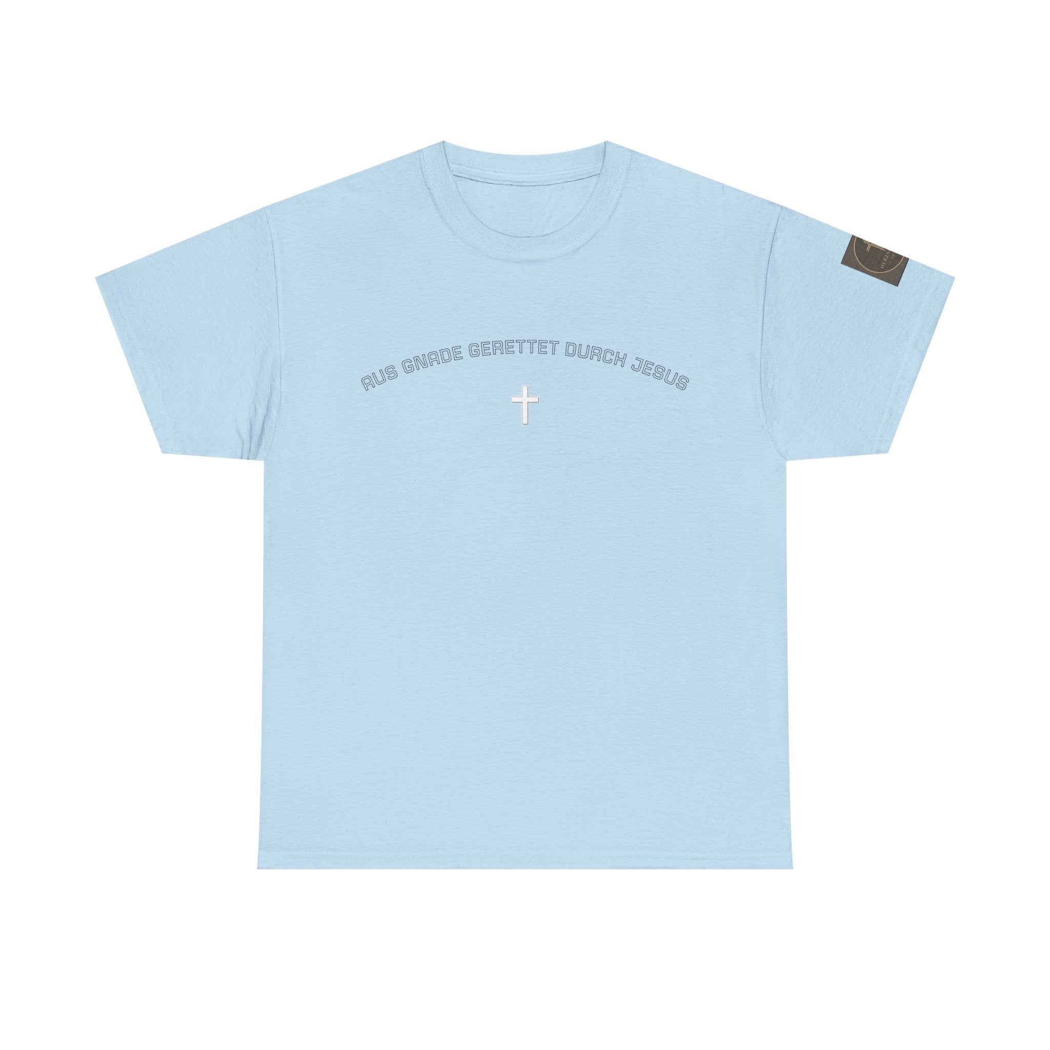 ,,Aus Gnade Gerettet durch Jesus,, Mit Kreuz T-Shirt