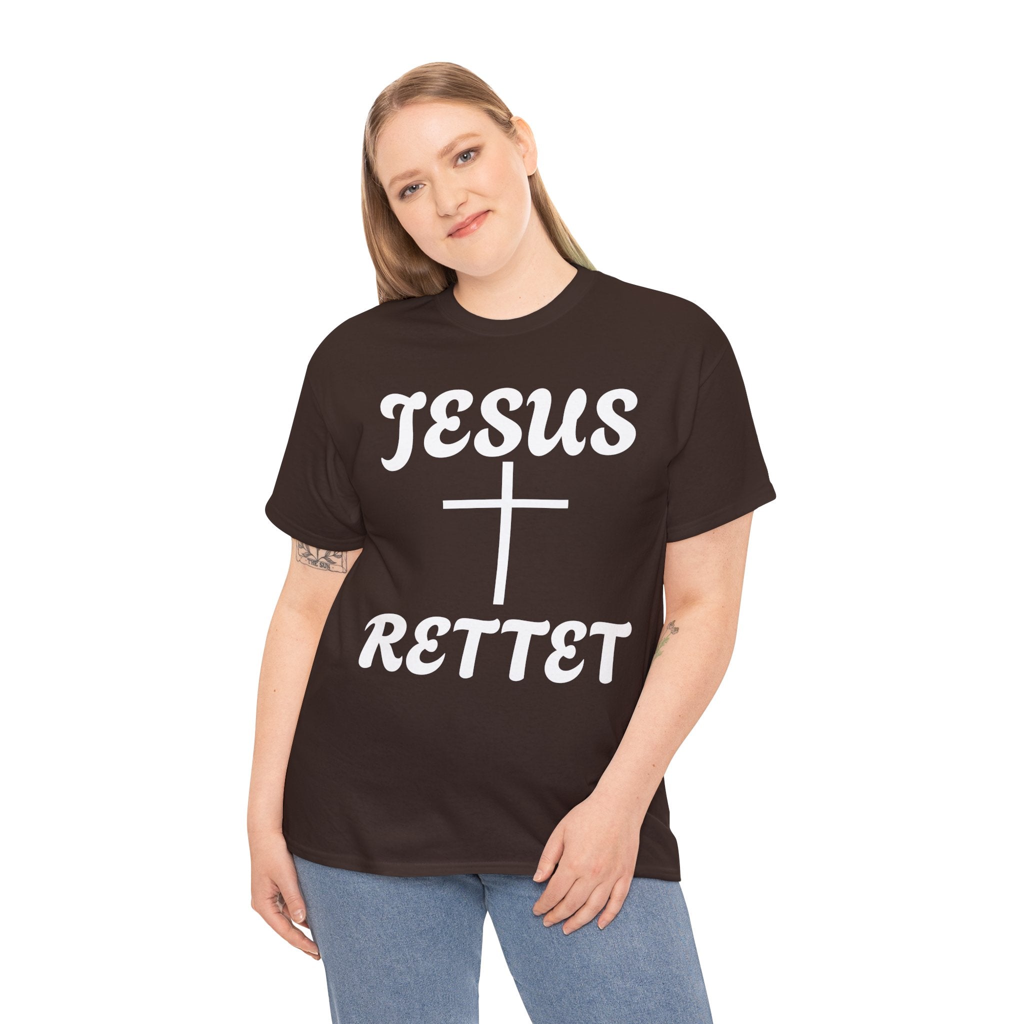 JESUS RETTET T-Shirt mit Kreuz