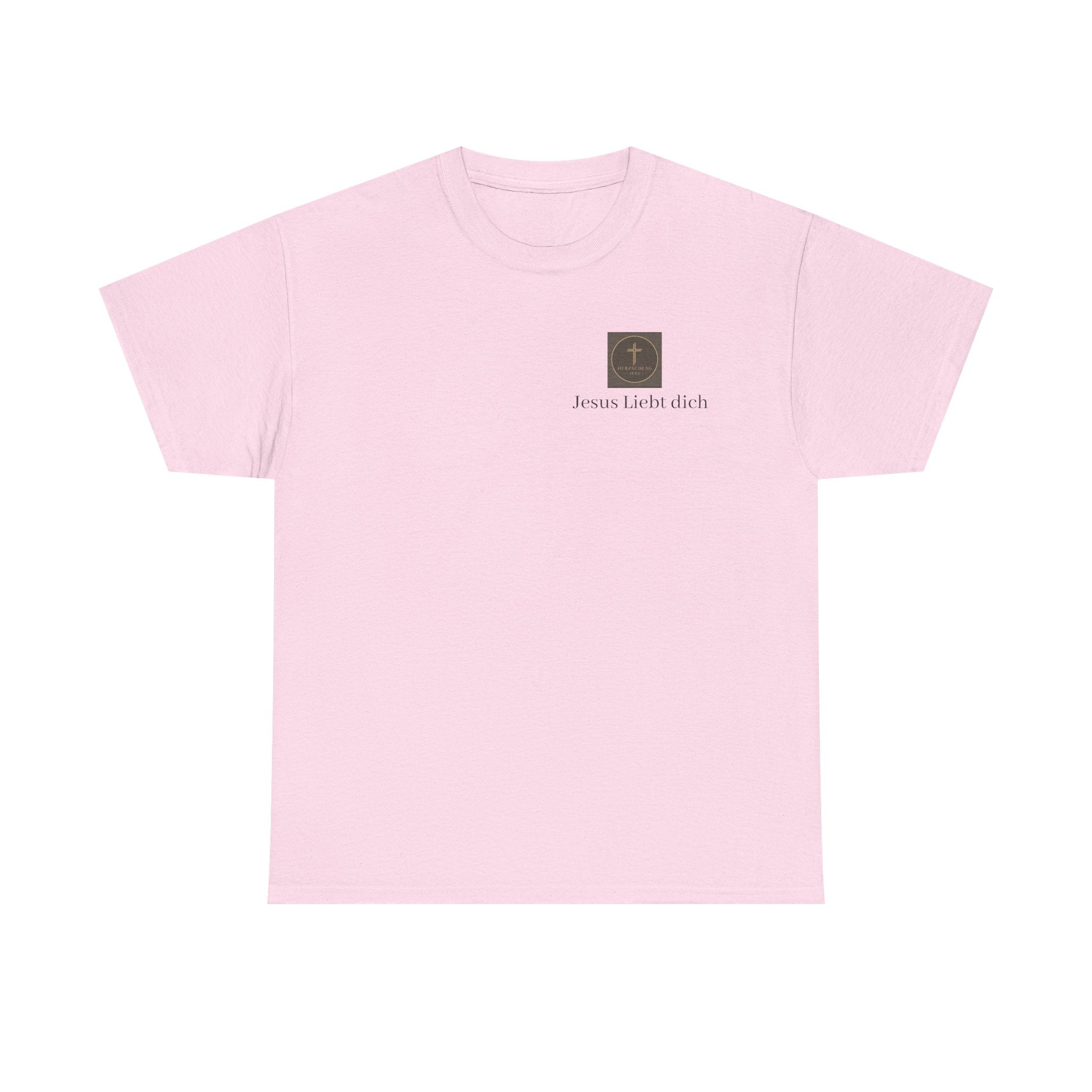 Jesus liebt dich T-Shirt mit Herzschlag Jesu Logo