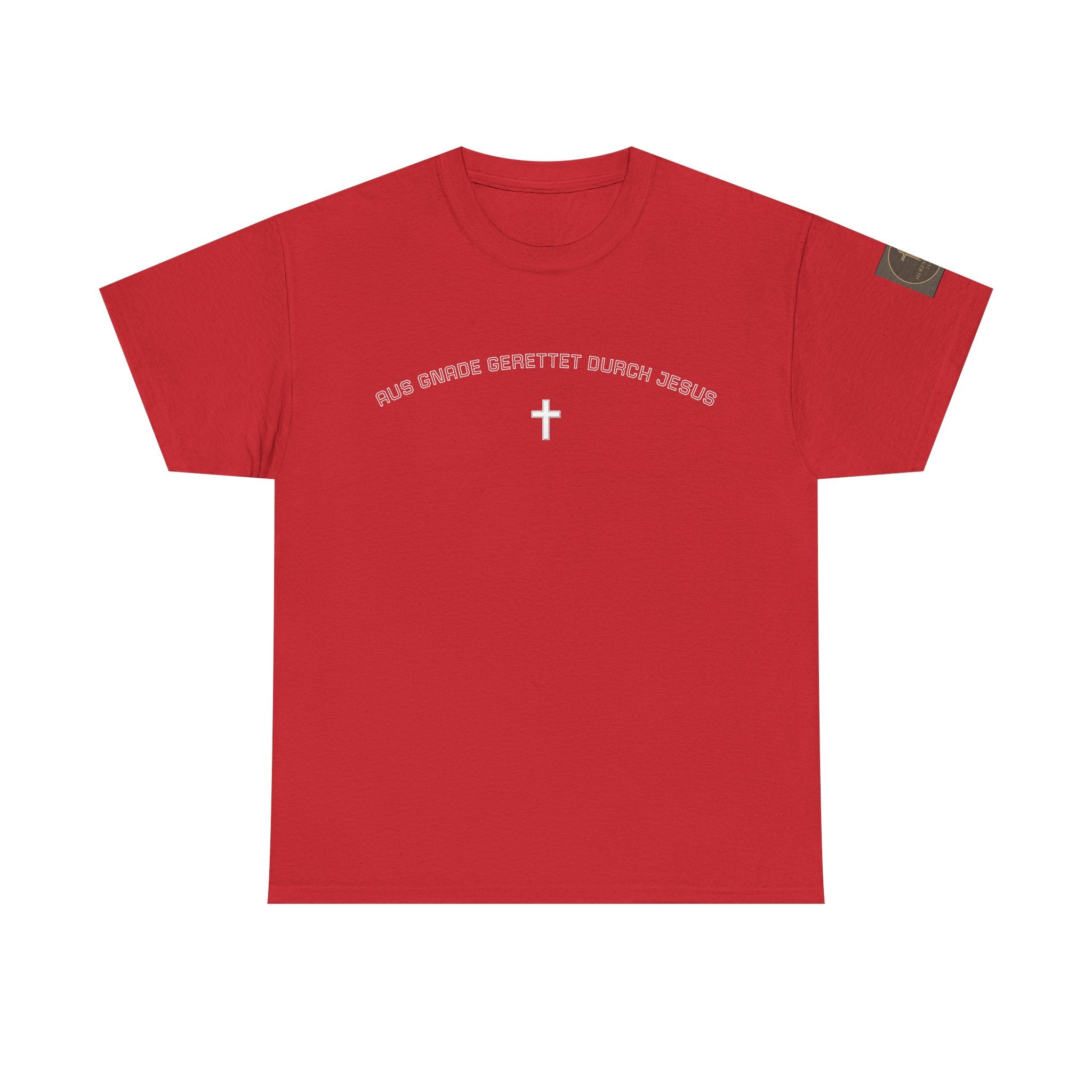 ,,Aus Gnade Gerettet durch Jesus,, Mit Kreuz T-Shirt