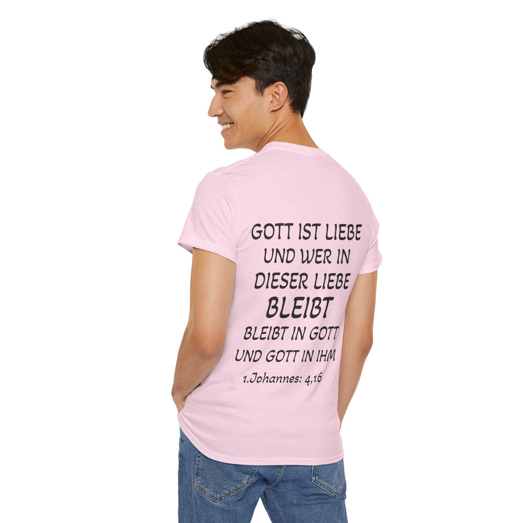 1.Johannes: 4,16 - Rückseite T-Shirt