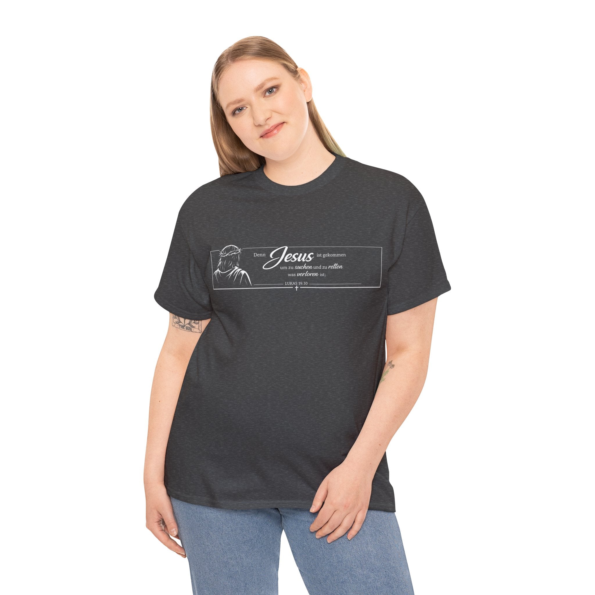 Lukas 19:10 ..Denn Jesus ist gekommen um zu suchen und zu retten was verloren ist,, Design T-Shirt