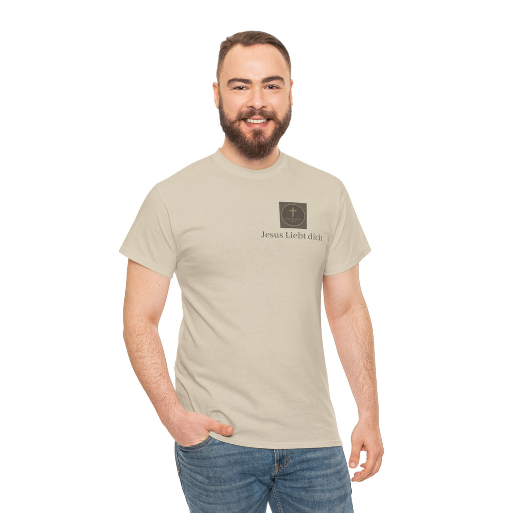 ,,Jesus Liebt dich,, - T-Shirt mit Herzschlag Jesu Logo