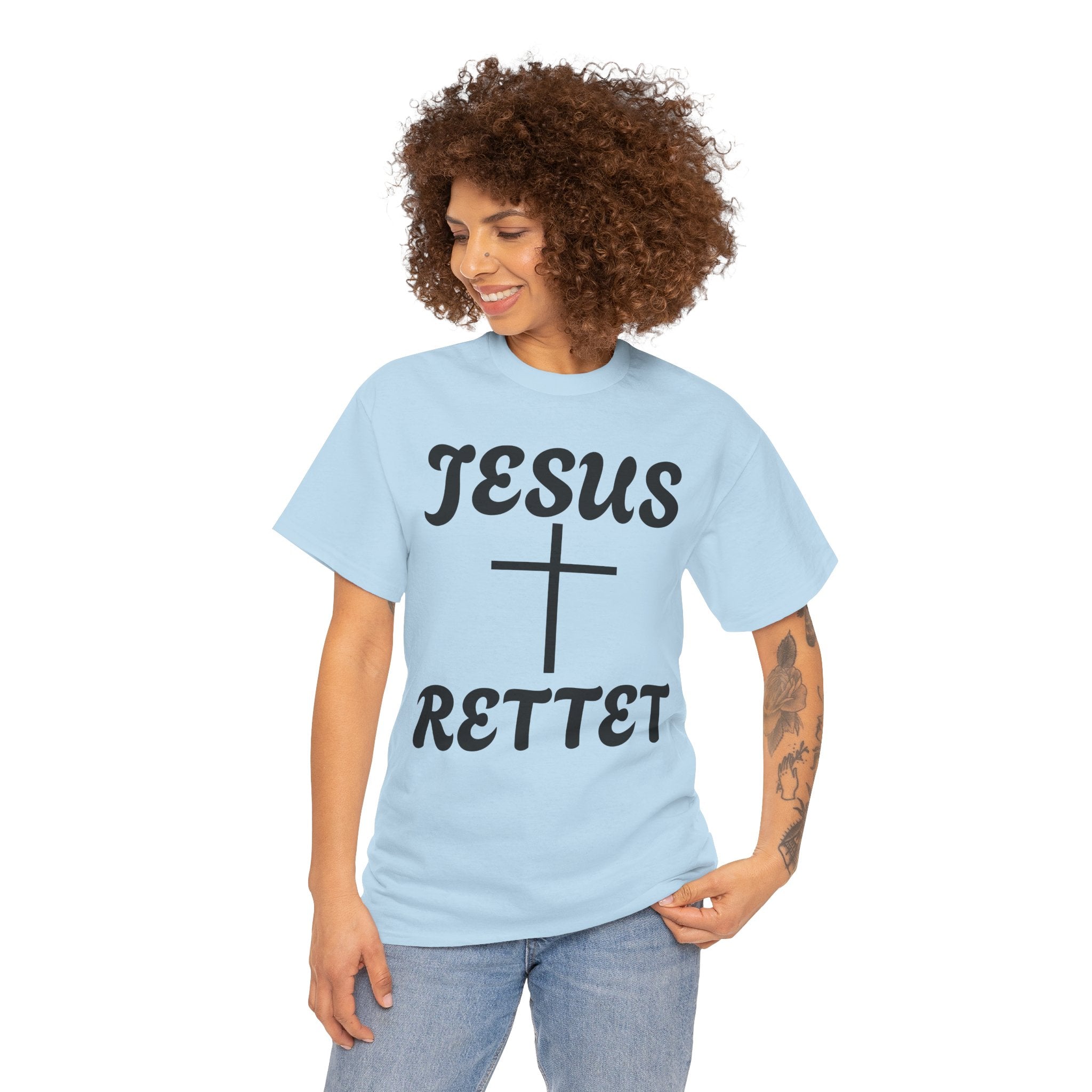 JESUS RETTET T-Shirt mit Kreuz