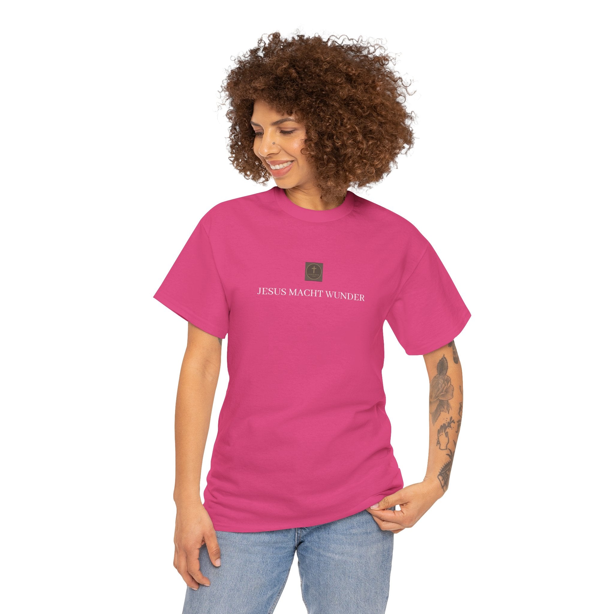,,JESUS MACHT WUNDER,, - Schlichtes T-Shirt
