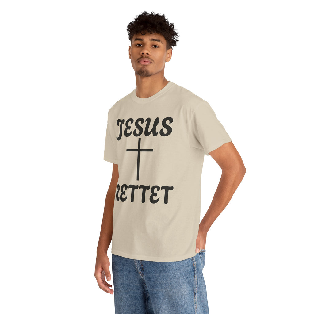 JESUS RETTET T-Shirt mit Kreuz