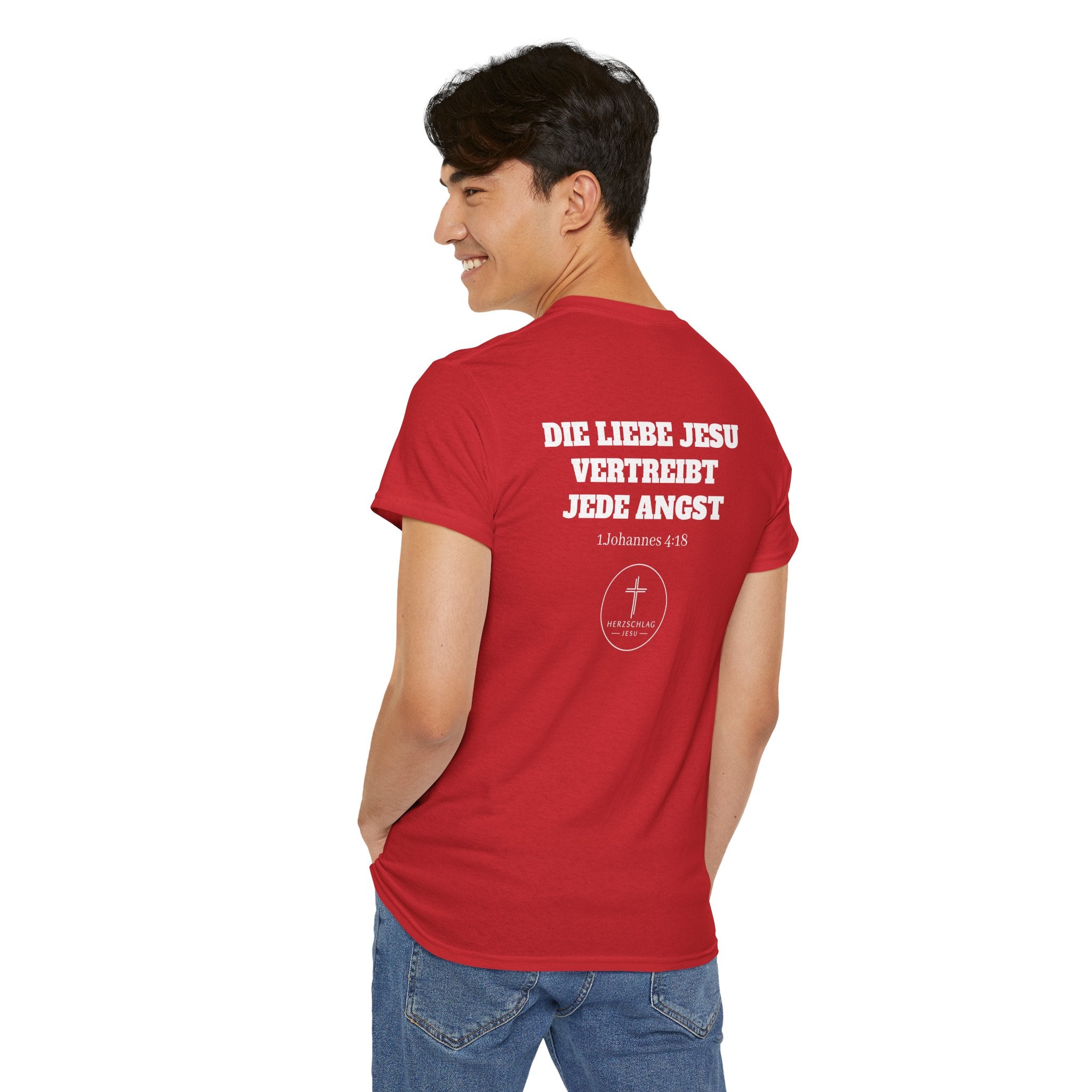 Die Liebe Jesu vertreibt jede Angst 1.Johannes 4:18 T-Shirt