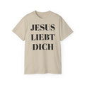 Jesus liebt dich vorne und Jesus hört dich hinten - Heavyweight T-Shirt