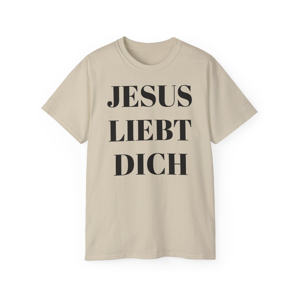 Jesus liebt dich vorne und Jesus hört dich hinten - Heavyweight T-Shirt
