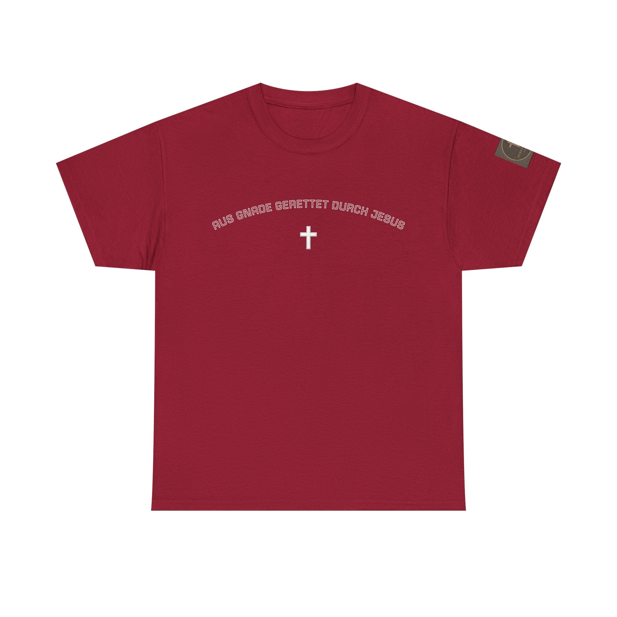 ,,Aus Gnade Gerettet durch Jesus,, Mit Kreuz T-Shirt