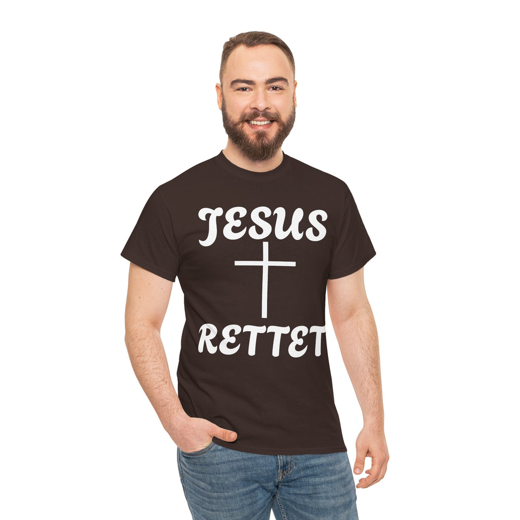 JESUS RETTET T-Shirt mit Kreuz