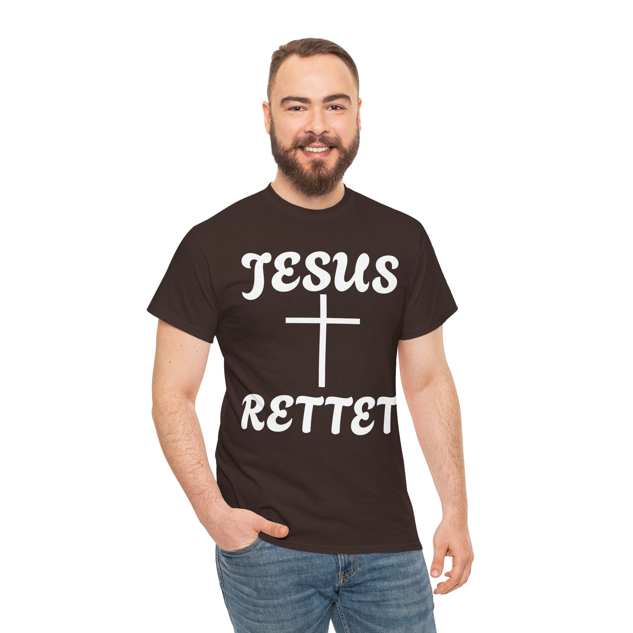 JESUS RETTET T-Shirt mit Kreuz