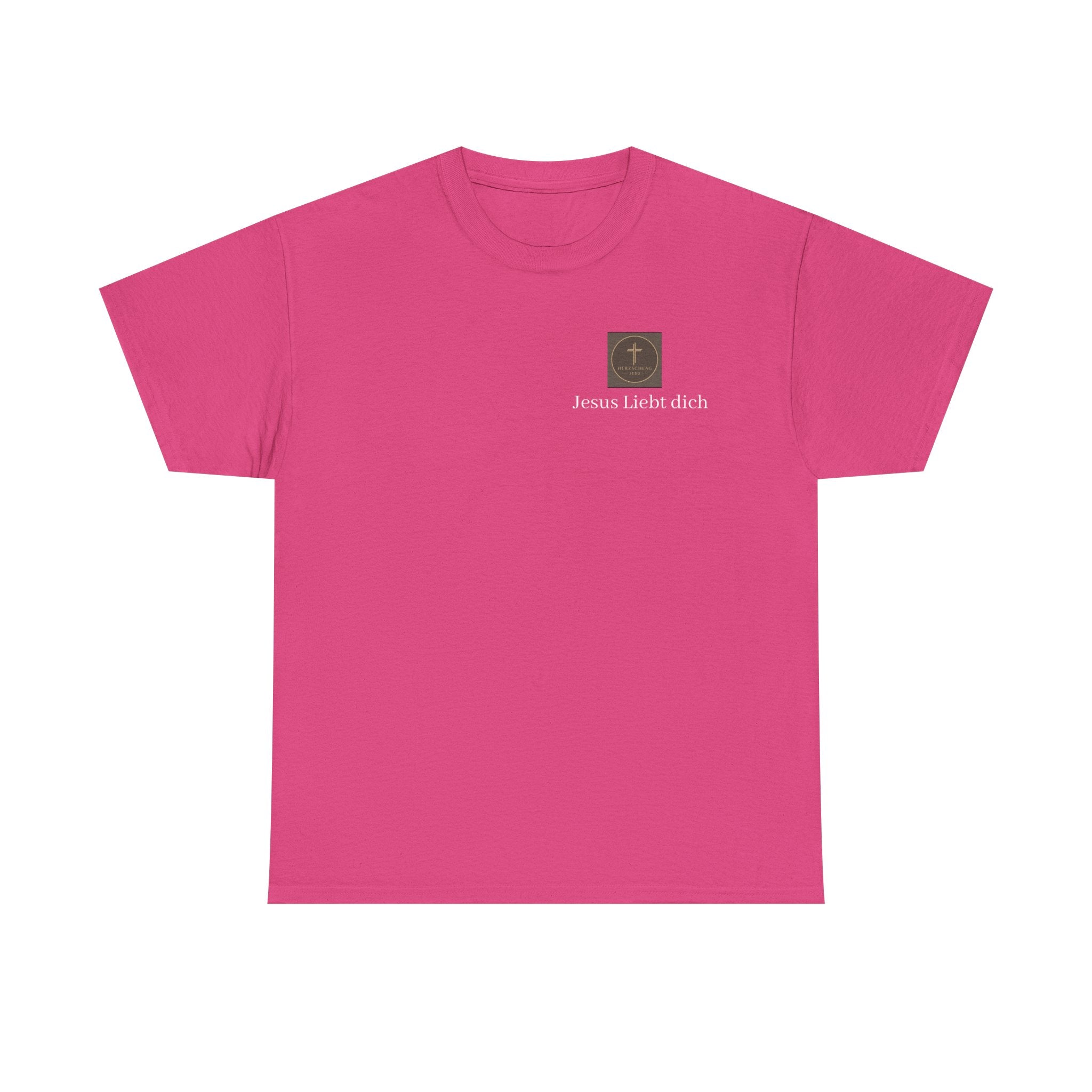 Jesus liebt dich T-Shirt mit Herzschlag Jesu Logo