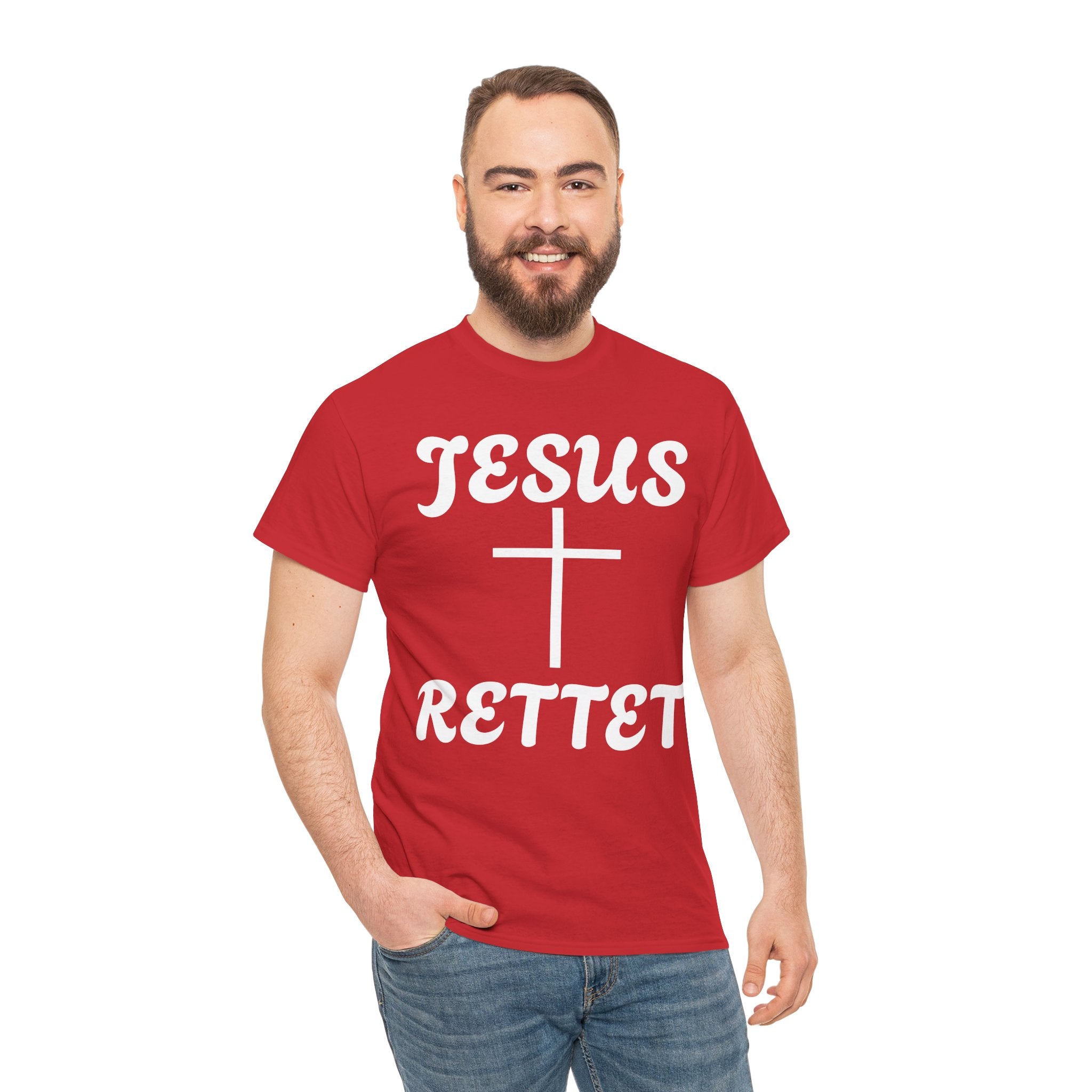 JESUS RETTET T-Shirt mit Kreuz