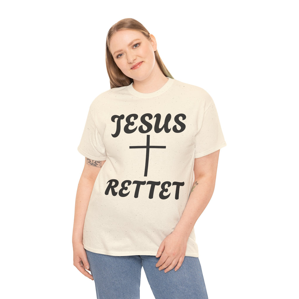 JESUS RETTET T-Shirt mit Kreuz