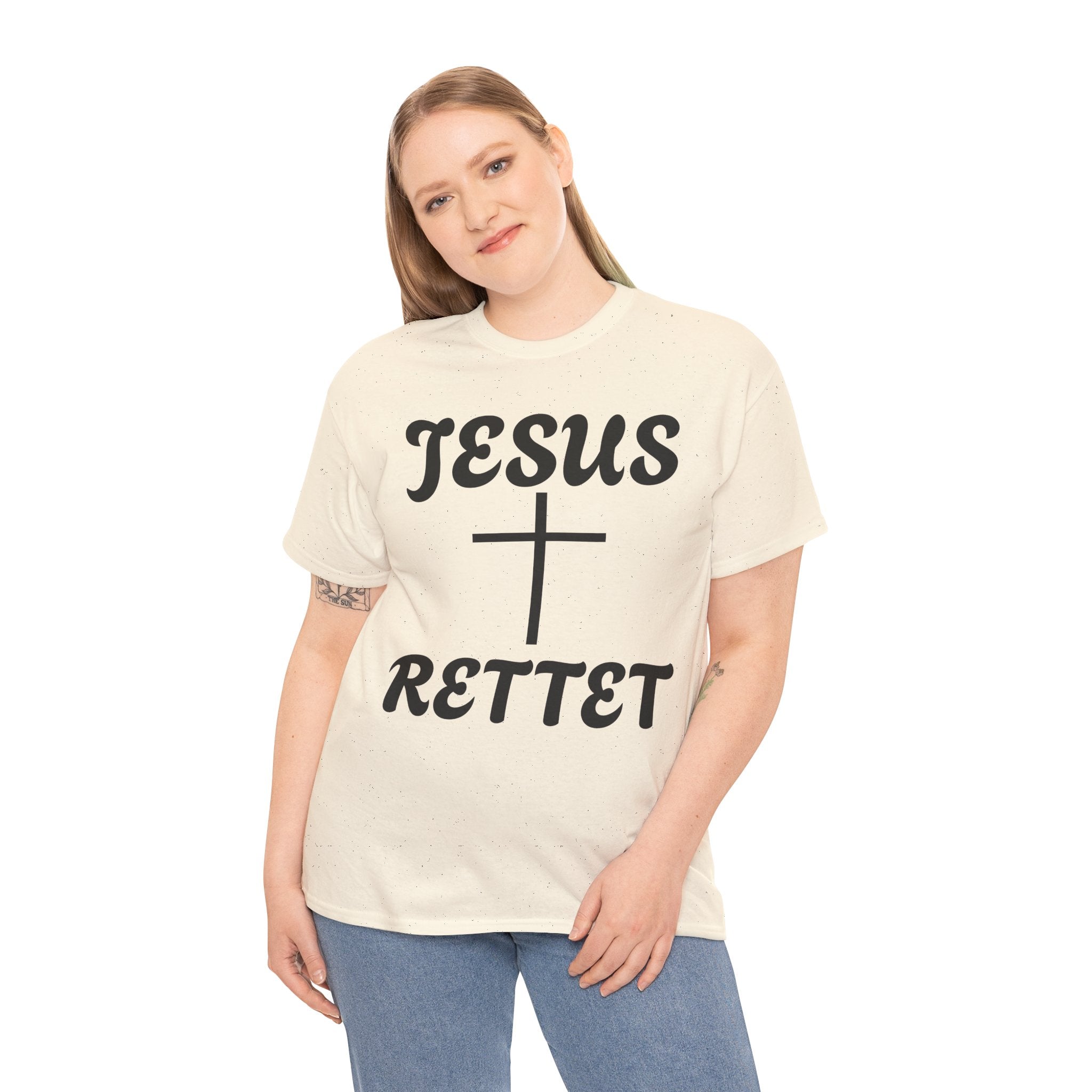 JESUS RETTET T-Shirt mit Kreuz