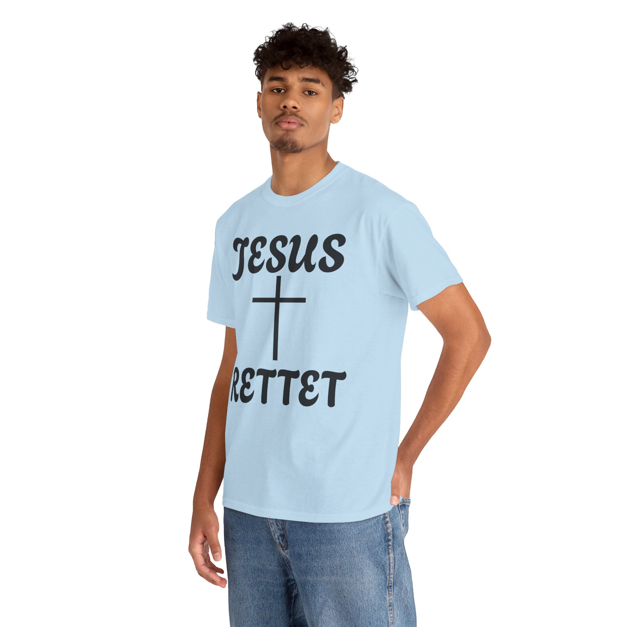 JESUS RETTET T-Shirt mit Kreuz