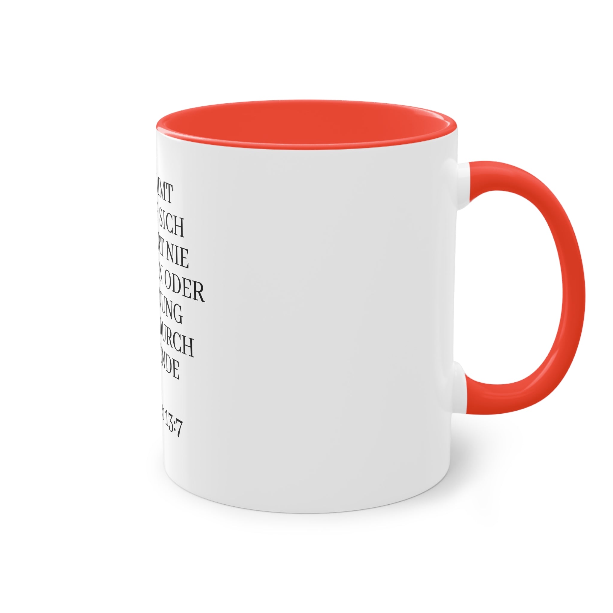 1.Korinther 13:7 - Tasse