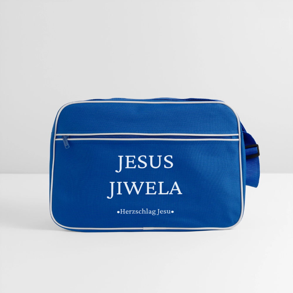 Retro Tasche - Jesus Jiwela - Romenes - Blau/Weiß
