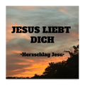 Poster 60x60 cm - Jesus liebt dich - Weiß